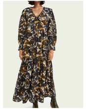Load image into Gallery viewer, Printed maxi cloud dress