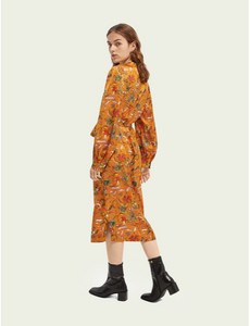 Printed midi dress