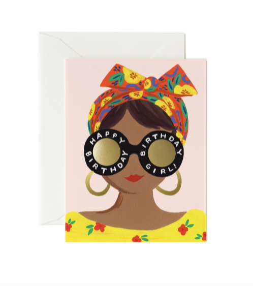 Scarf Birthday Girl Card