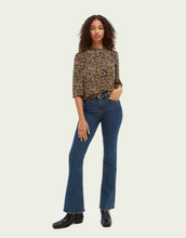 Load image into Gallery viewer, Printed piped-detailing top - bubblegum