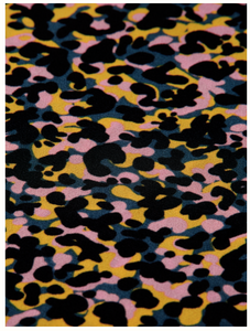 Printed piped-detailing top - bubblegum