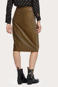 Lurex Skirt - Olive - SIZE S -10
