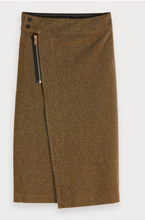 Load image into Gallery viewer, Lurex Skirt - Olive - SIZE S -10