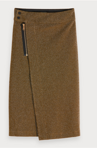 Lurex Skirt - Olive - SIZE S -10