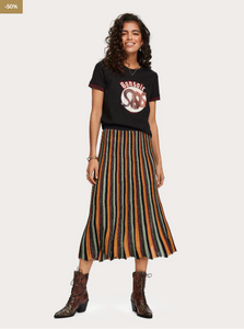 Pleated Lurex Skirt M/L - LAST ONE