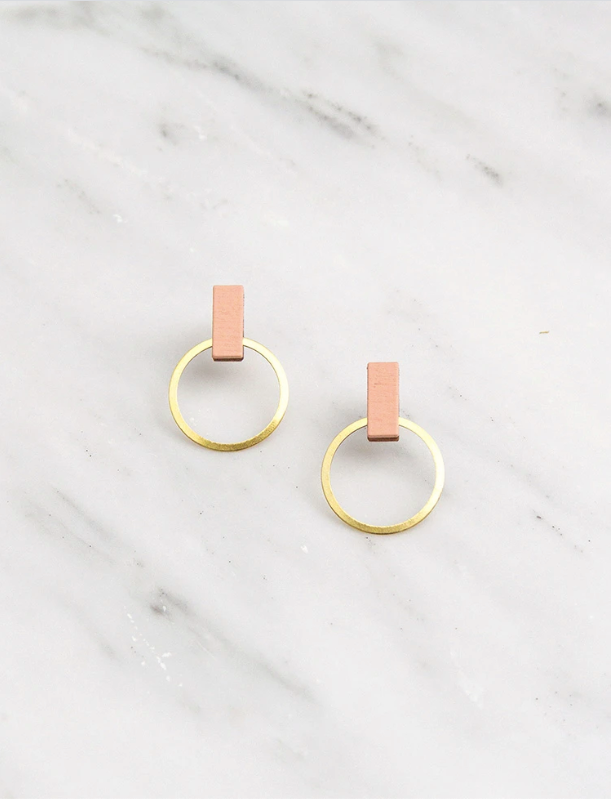 Elara Studs in Blush