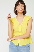 Load image into Gallery viewer, Lemon Yellow Sleeveless Top Liddy