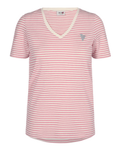 Load image into Gallery viewer, Kenia Glam Stripe V-neck - Sugar Coral
