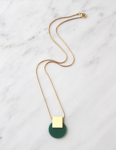 Sol Necklace in Dark Green