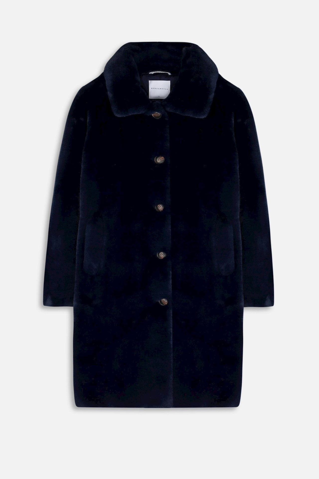 Something navy on sale faux fur coat