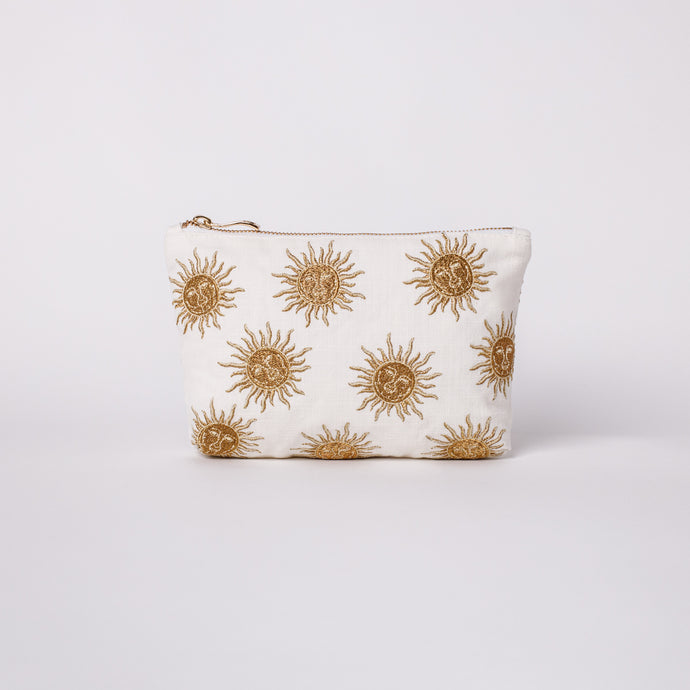 Sun Goddess White Make up bag