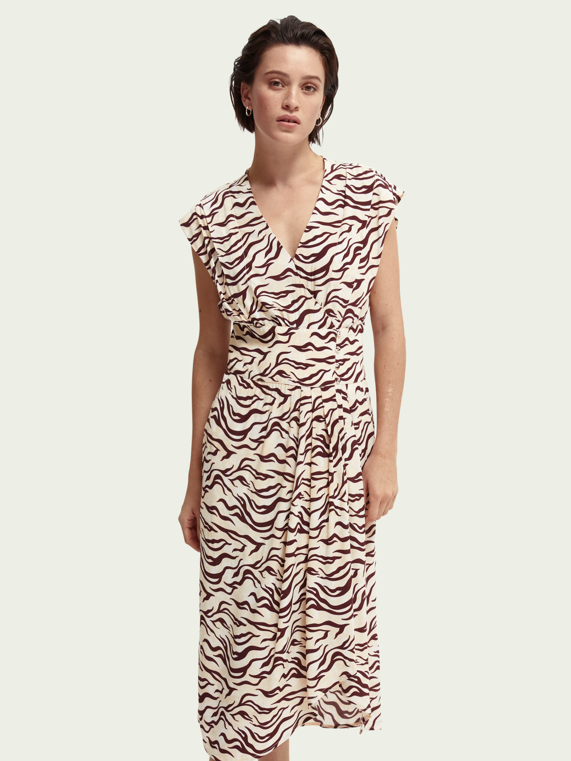 Sleeveless wrap dress