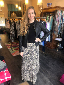 Leopard maxi skirt