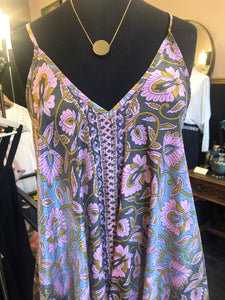 Indian silk Jumpsuit - pastel floral