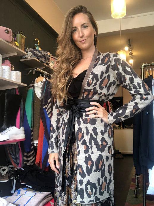 Fjona Leopard cardi - last one - size small