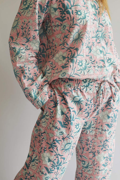 PINK WINTER JASMINE LONG-SLEEVE PJ SET