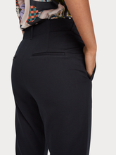 Load image into Gallery viewer, Navy mid rise stretch tailored trouser- SIZE XS - 8 only