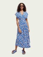 Load image into Gallery viewer, Sleeveless wrap dress - palm trees
