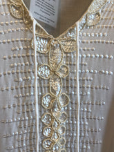 Load image into Gallery viewer, Cream beaded top