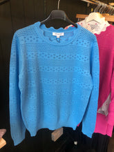 Load image into Gallery viewer, Darci Cotton Knit LS Jumper - Aegean Blue
