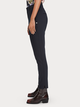 Load image into Gallery viewer, Navy mid rise stretch tailored trouser- SIZE XS - 8 only