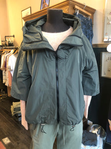 Hood & Zip Rain Jacket - Khaki