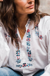 PASTEL FOLK EMBROIDERED SHIRT
