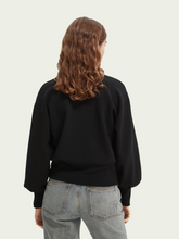 Load image into Gallery viewer, Voluminous sleeved soft sweater - black