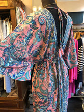 Load image into Gallery viewer, Indian Silk Kaftan Dresses - Pink paisley