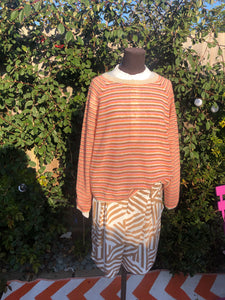 Helsa Nectarine Stripe Knit