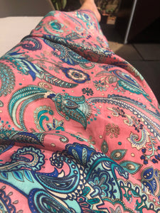 Indian Silk Kaftan Dresses - Pink paisley