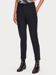 Navy mid rise stretch tailored trouser- SIZE XS - 8 only