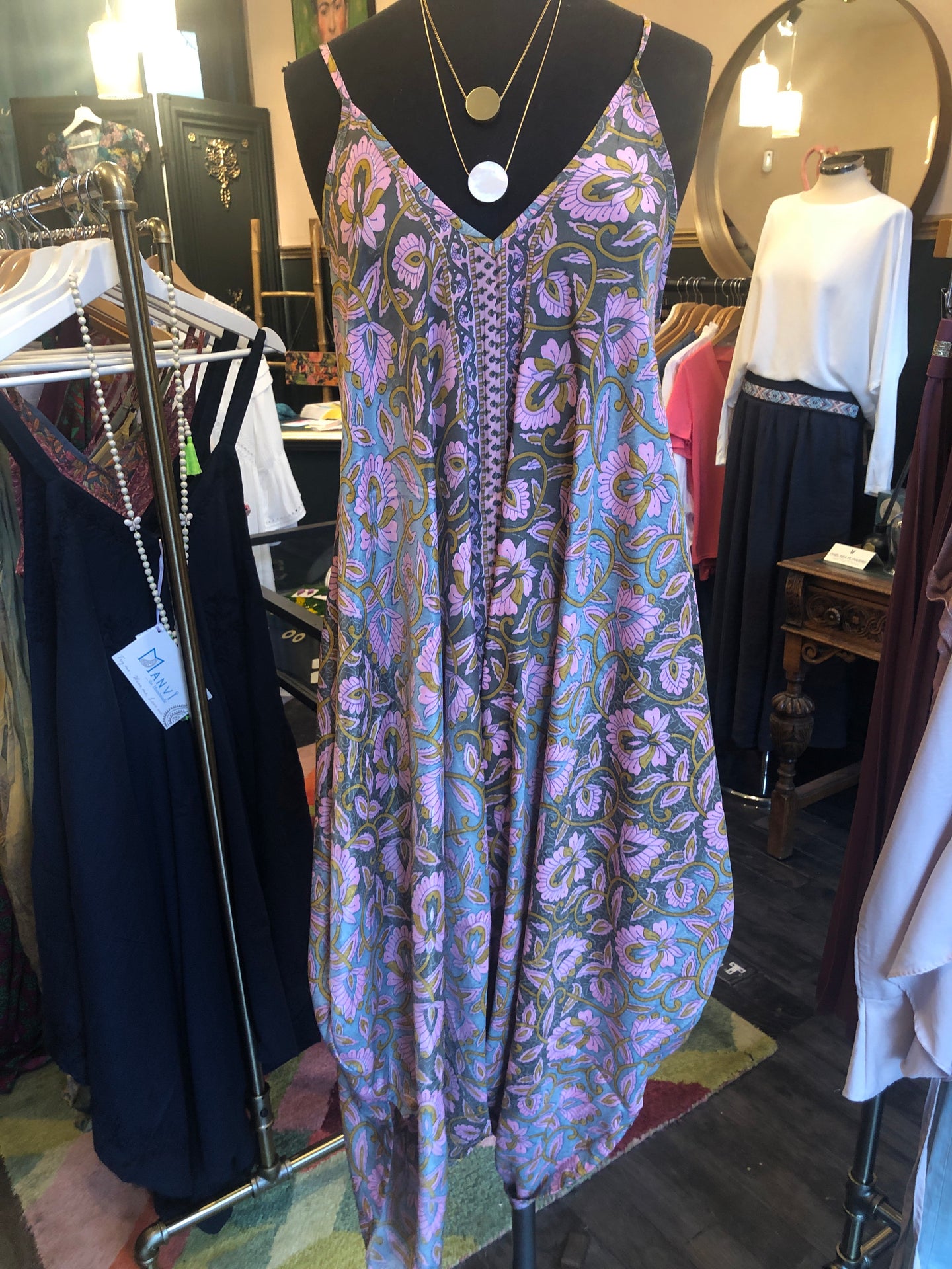 Indian silk Jumpsuit - pastel floral