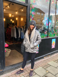 Metallic Reversible Ewen Coat