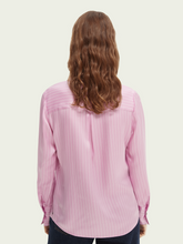 Load image into Gallery viewer, Pale pink stripe regular fit blouse