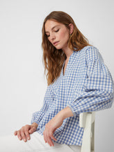 Load image into Gallery viewer, Classic Organic Gingham Popover Shirt - Rivieria Blue