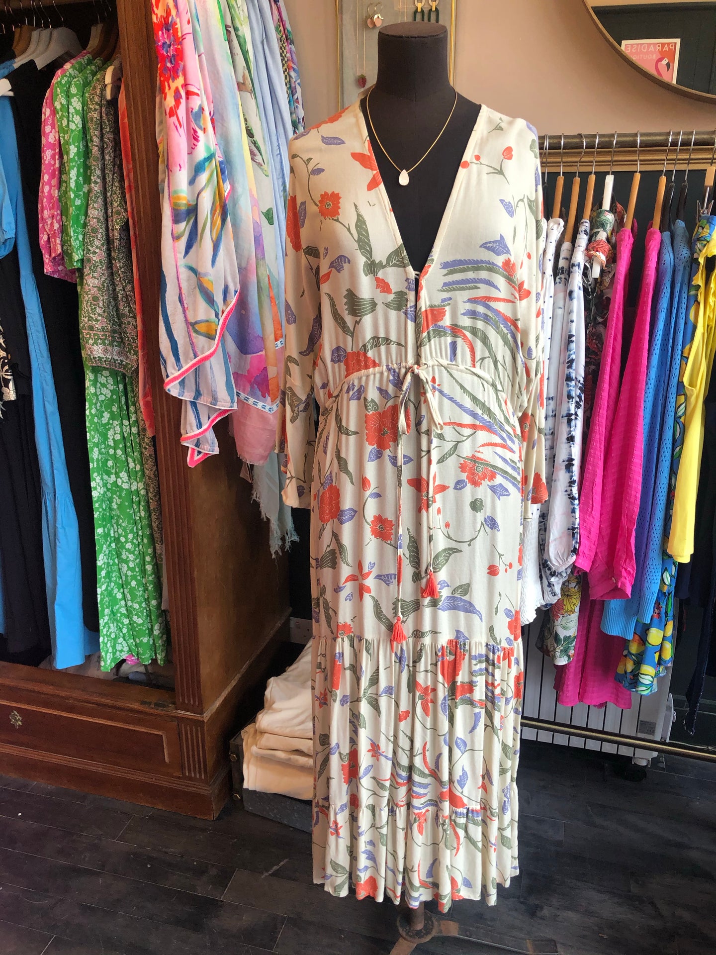 Tropical dress - orange sun