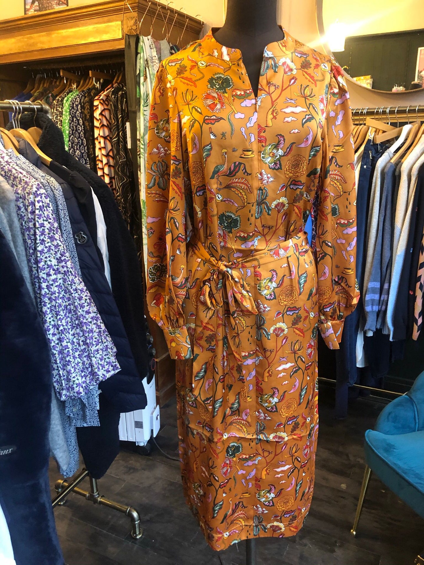 Printed midi dress