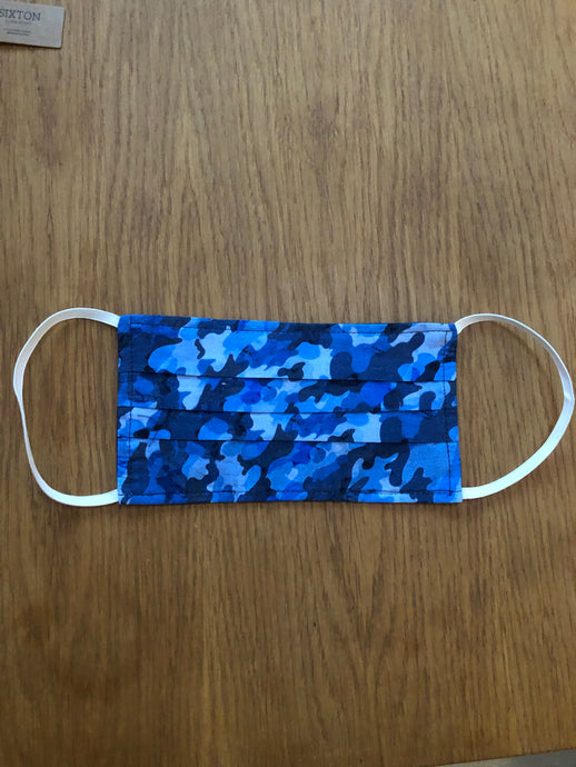 Unisex Blue Camouflage Face Covering