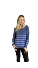 Load image into Gallery viewer, Fairly Soft Knit Sweater With Lurex Stripe Detail