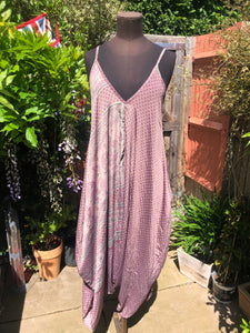 Indian silk Jumpsuit - lilac