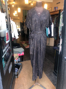 Black copper foil jumpsuit