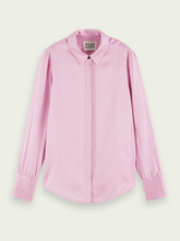 Load image into Gallery viewer, Pale pink stripe regular fit blouse