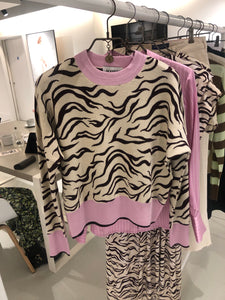 Printed Intarsia organic sweater