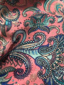 Indian Silk Kaftan Dresses - Pink paisley