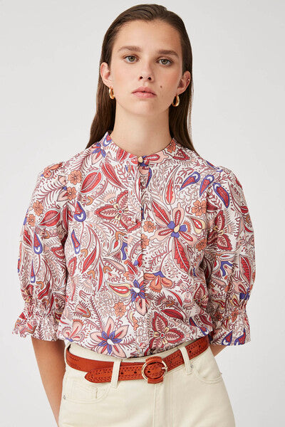 Liona Floral CottonBlouse