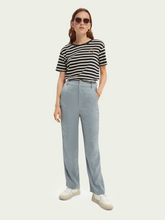 Load image into Gallery viewer, Striped cotton T-shirt - Navy