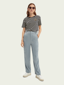 Striped cotton T-shirt - Navy