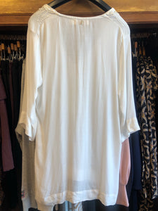 Pale blue beaded top