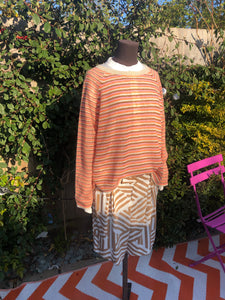 Helsa Nectarine Stripe Knit